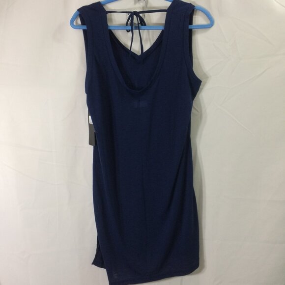 NEW L.A. Rams Womens Swim Beach Cover Up NWT Navy V-Neck Sleeveless Medium - Picture 4 of 6